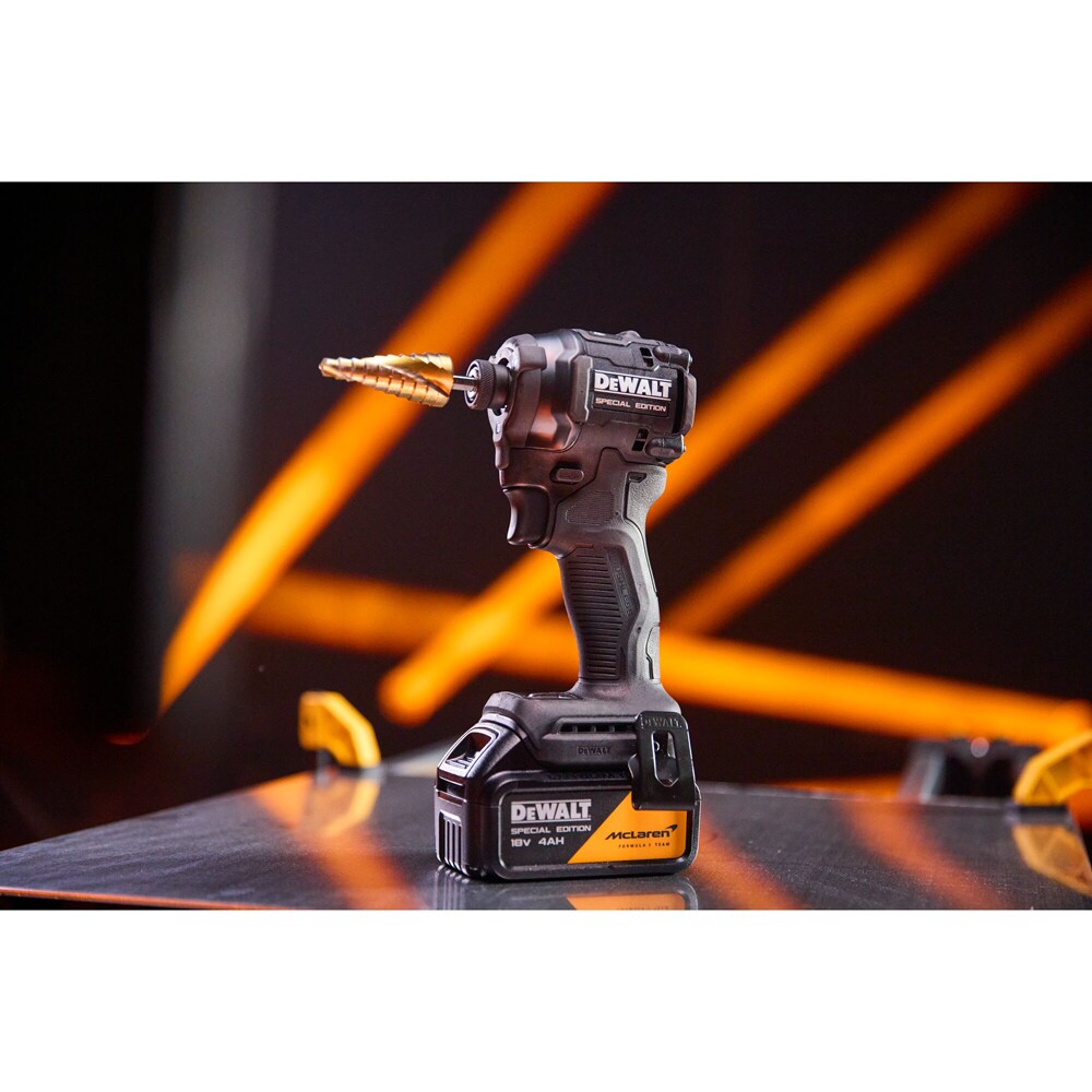Masina de insurubat si gaurit cu impact DEWALT DCF86MM1T-QW x McLaren F1 Team, 18V, 1x4Ah, 206Nm