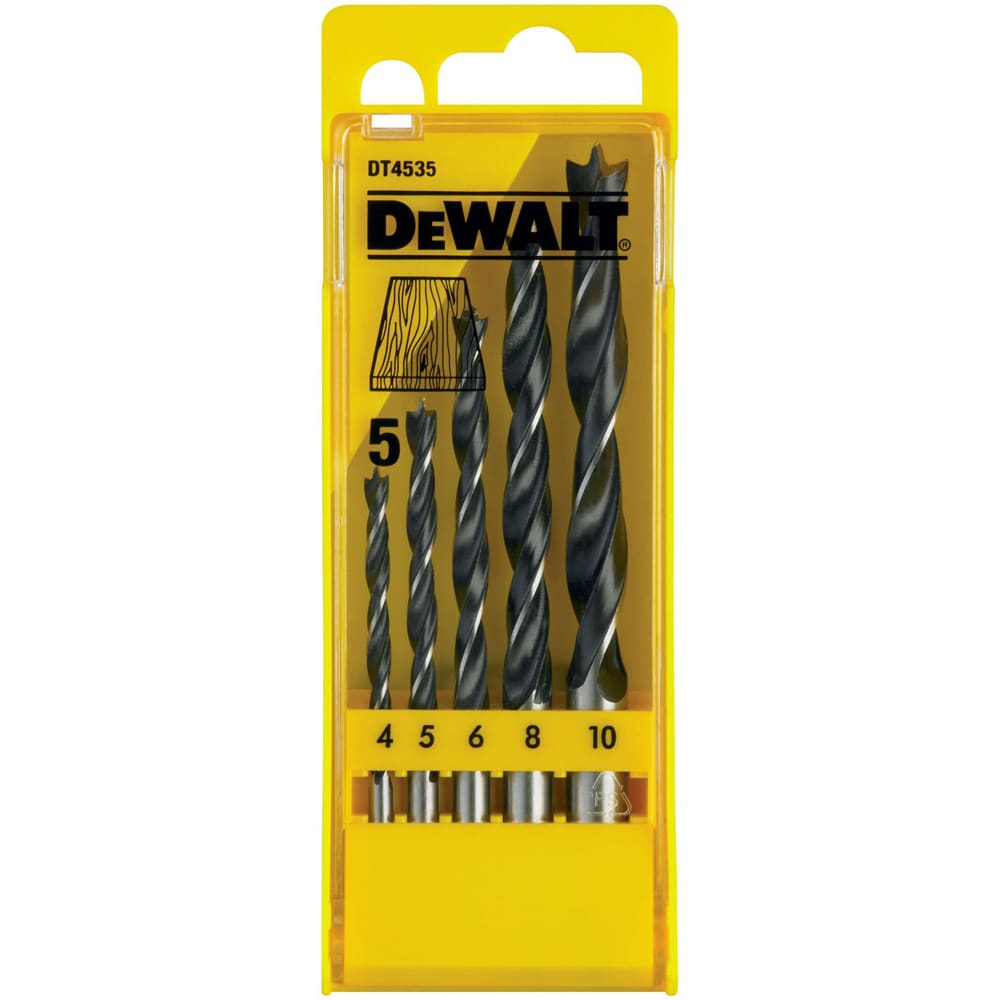 Set burghie pentru lemn DEWALT DT4535-QZ, 4-10 mm, 5 bucati