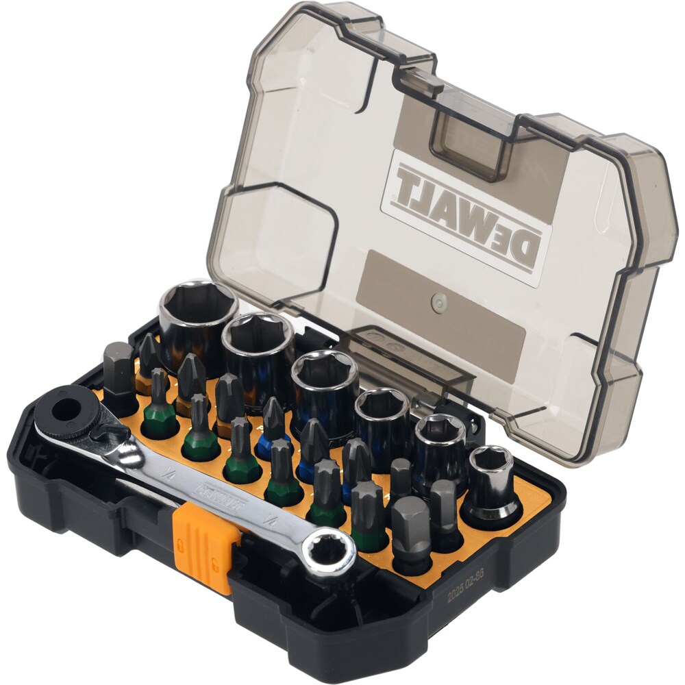 Set biti si tubulare DEWALT DT70906-QZ  x McLaren F1 Team Editie Speciala, 24 piese
