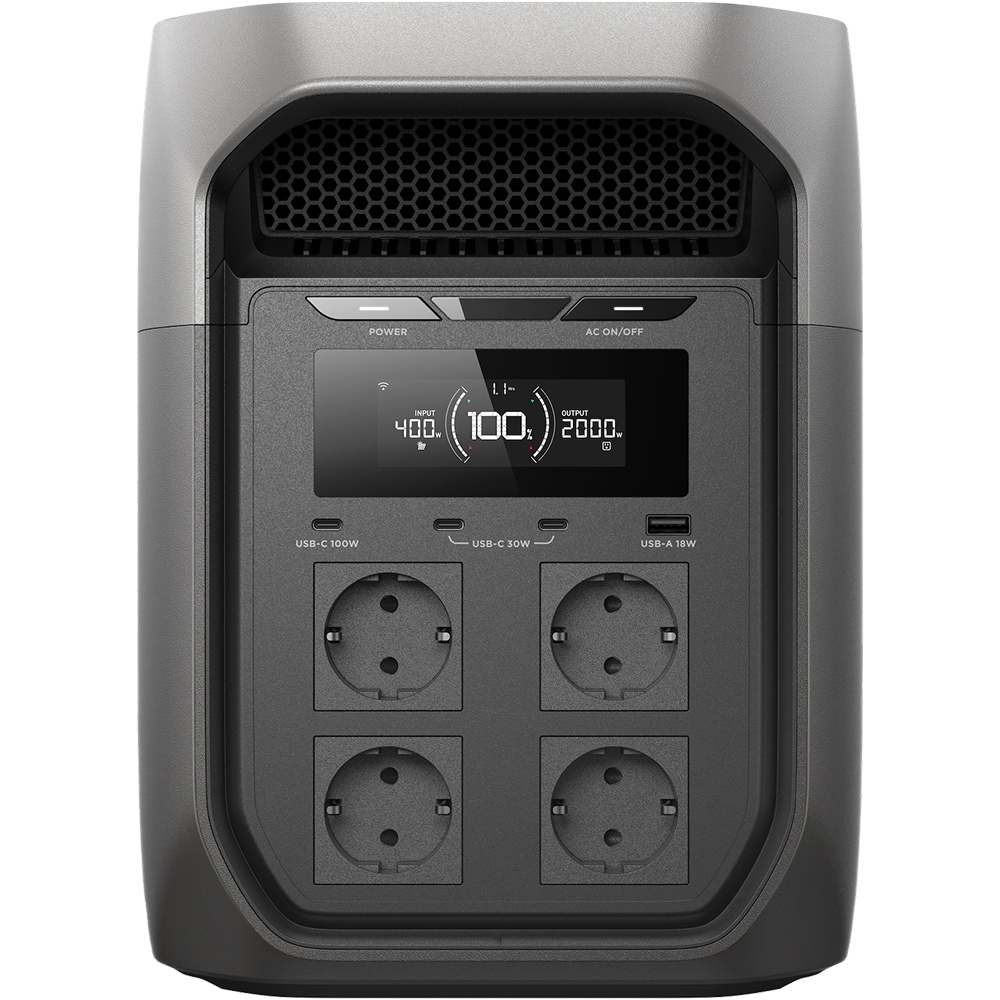 Statie de incarcare ECOFLOW Delta 3 Max, 2048Wh, 2400W, negru