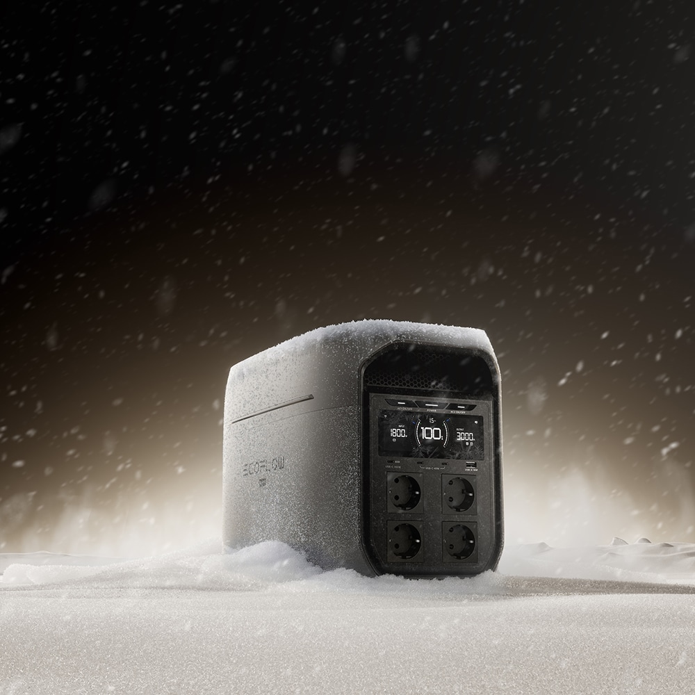 Statie de incarcare ECOFLOW Delta 3 Max Plus, 2048Wh, 3000W, negru