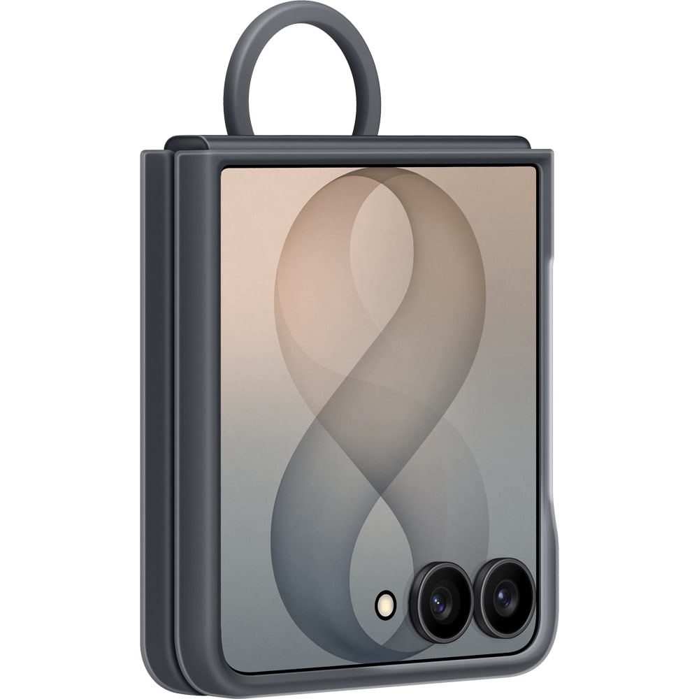 Husa telefon SAMSUNG Silicone Ring Magnet pentru Galaxy Z Flip8, EF-EF776CBEGWW, Black