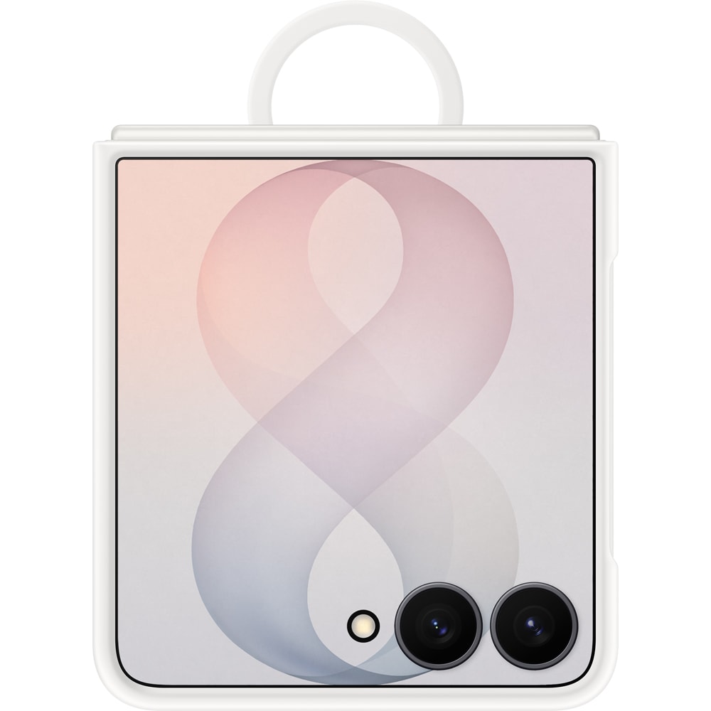 Husa telefon SAMSUNG Silicone Ring Magnet pentru Galaxy Z Flip8, EF-EF776CWEGWW, White