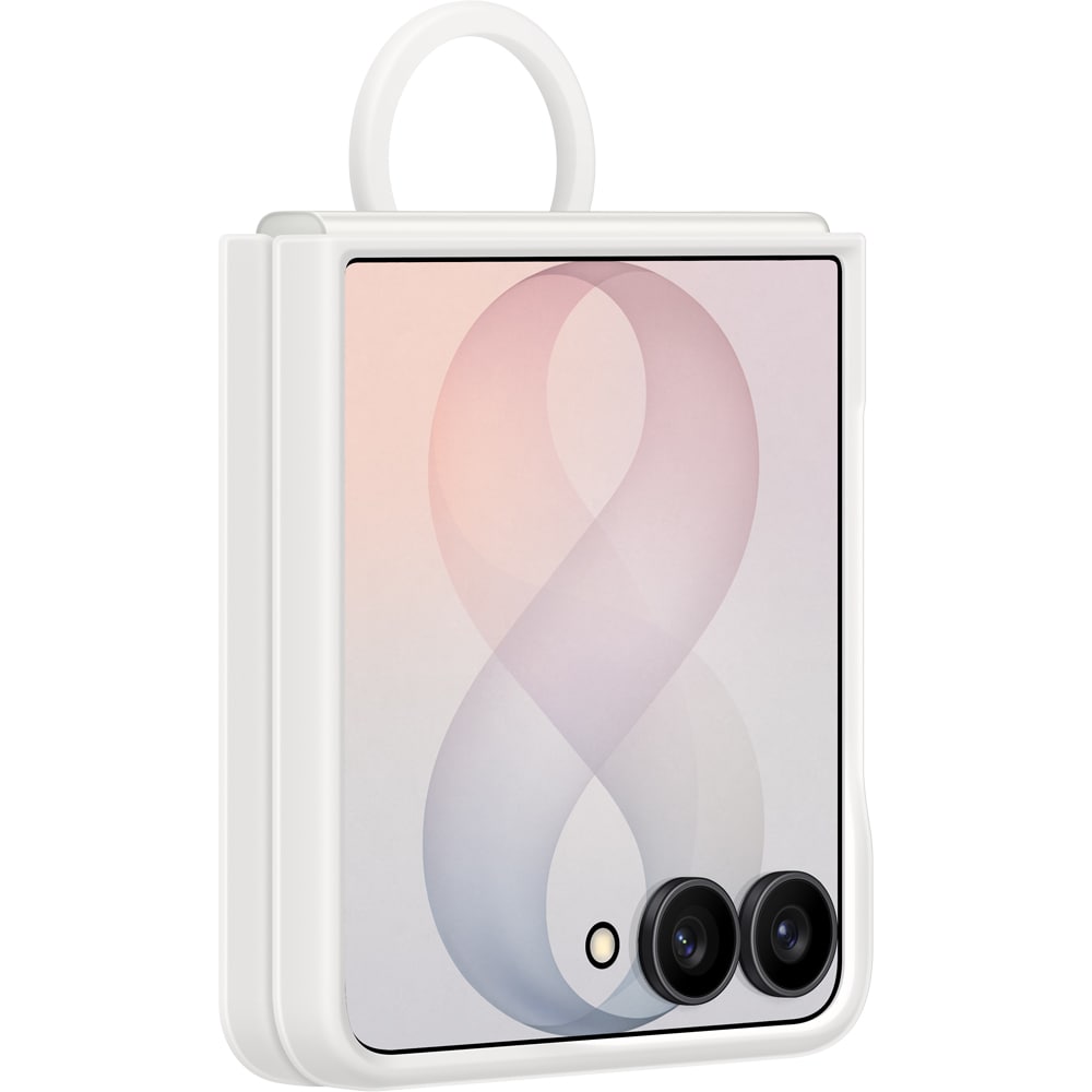 Husa telefon SAMSUNG Silicone Ring Magnet pentru Galaxy Z Flip8, EF-EF776CWEGWW, White