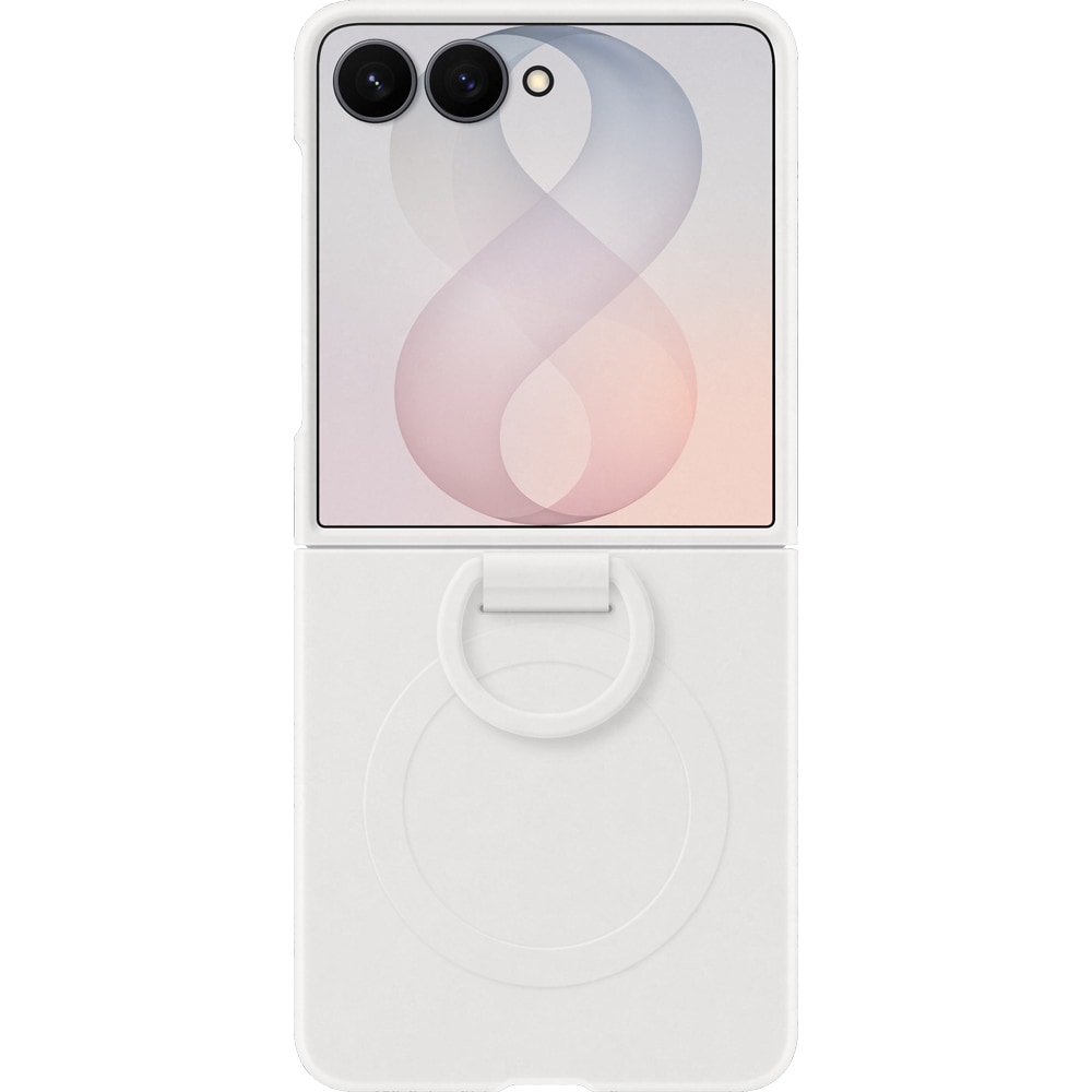 Husa telefon SAMSUNG Silicone Ring Magnet pentru Galaxy Z Flip8, EF-EF776CWEGWW, White