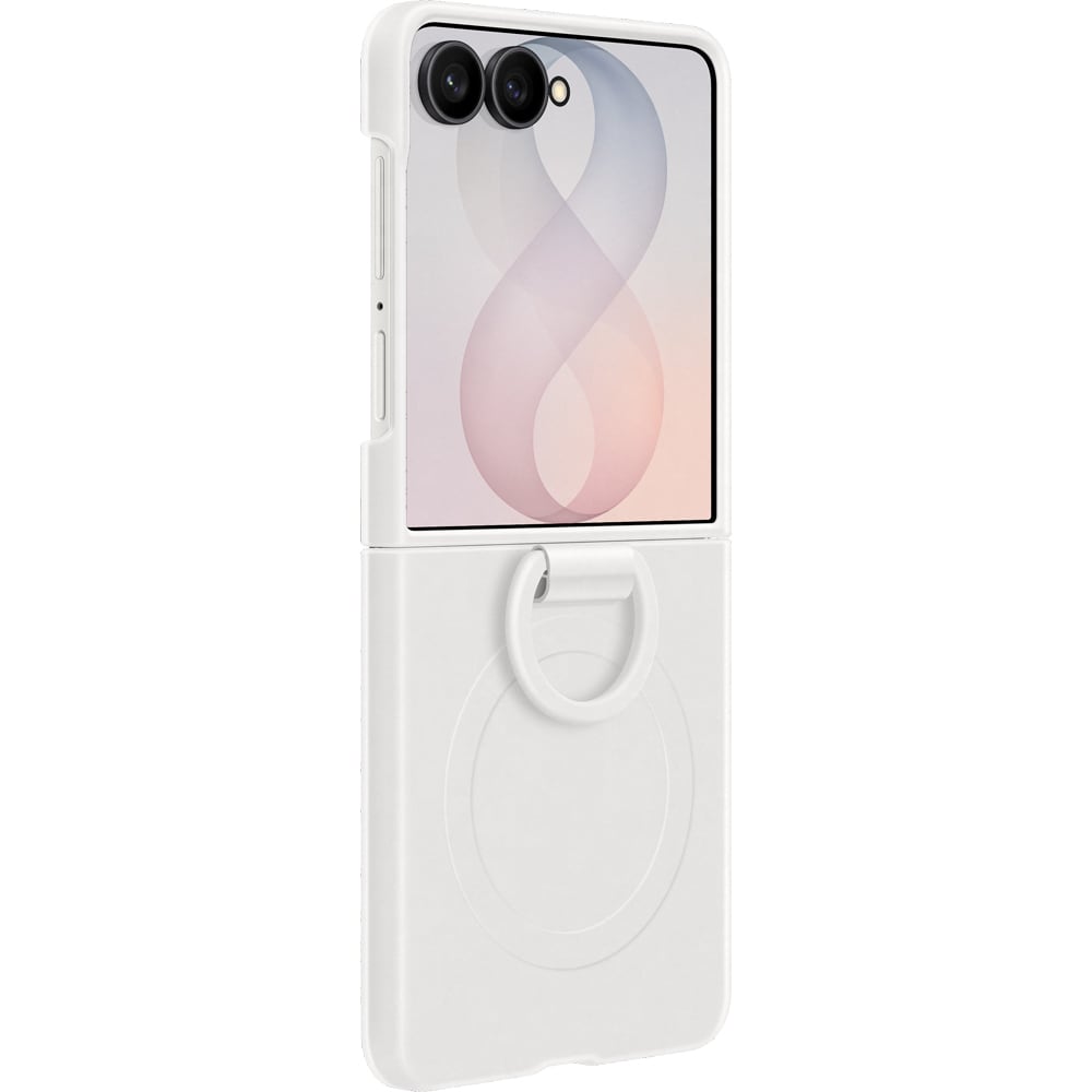 Husa telefon SAMSUNG Silicone Ring Magnet pentru Galaxy Z Flip8, EF-EF776CWEGWW, White