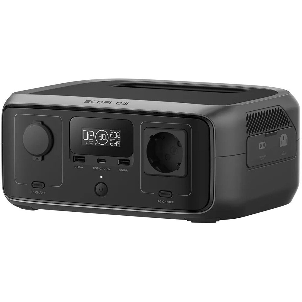 Statie de incarcare ECOFLOW River 3 UPS, 245Wh, 300W, negru