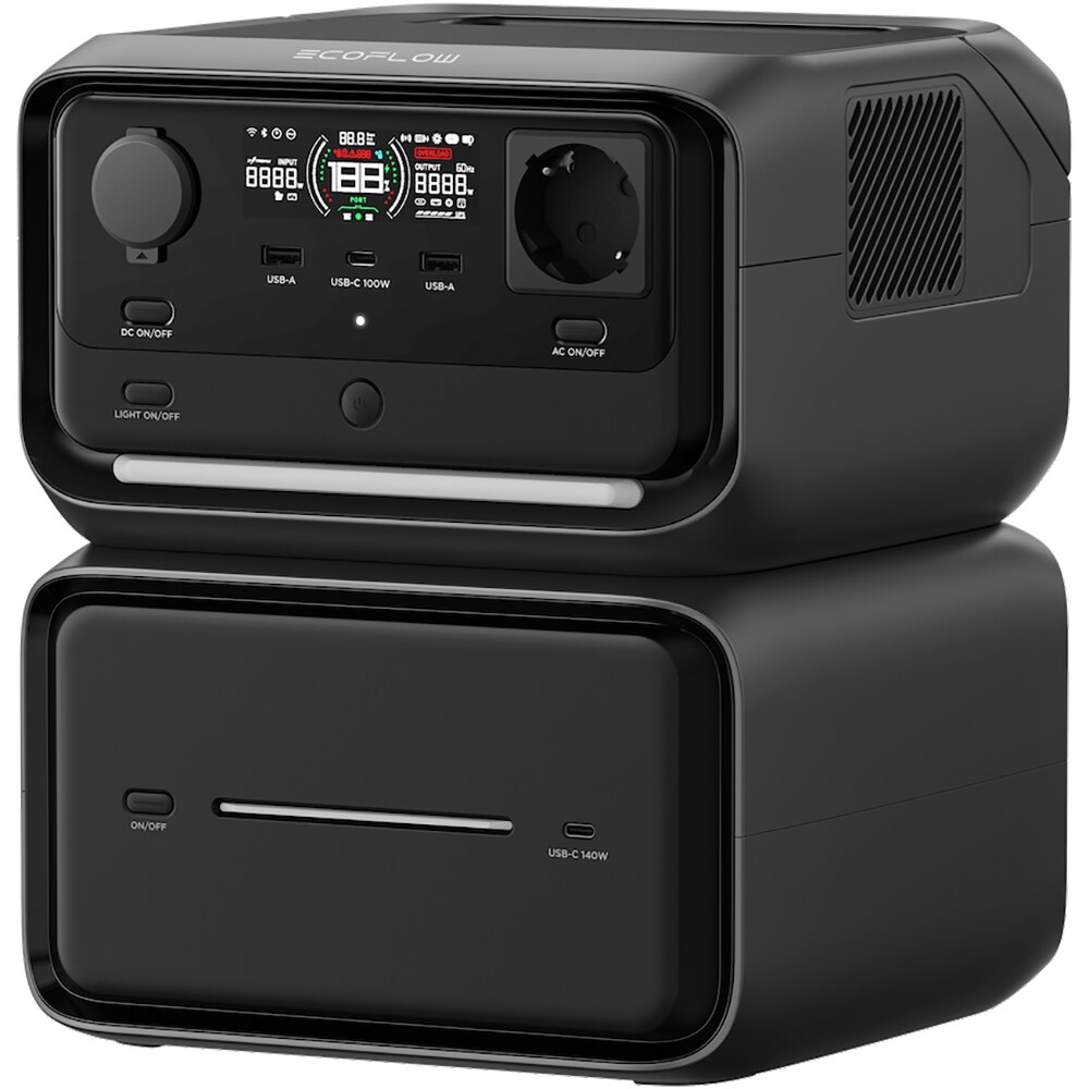 Statie de incarcare ECOFLOW River 3 Max Plus, 858Wh, 600W, negru