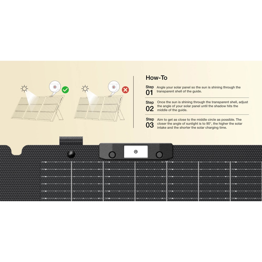 Panou solar portabil ECOFLOW EF-FOLD-160-LW, monocristalin, pliabil, IP68, 160W