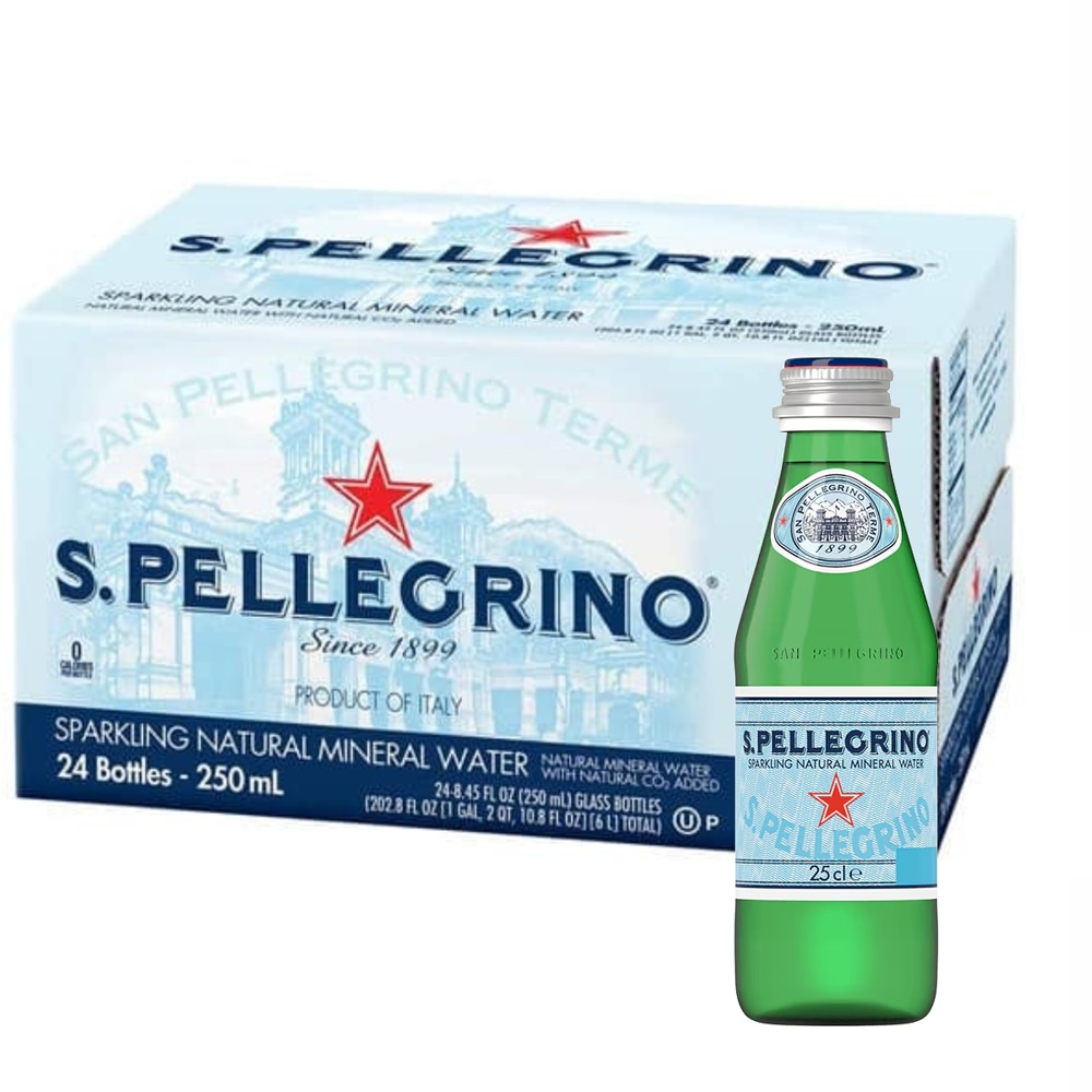 Apa minerala carbogazoasa SAN PELLEGRINO 0.25L x 24 sticle