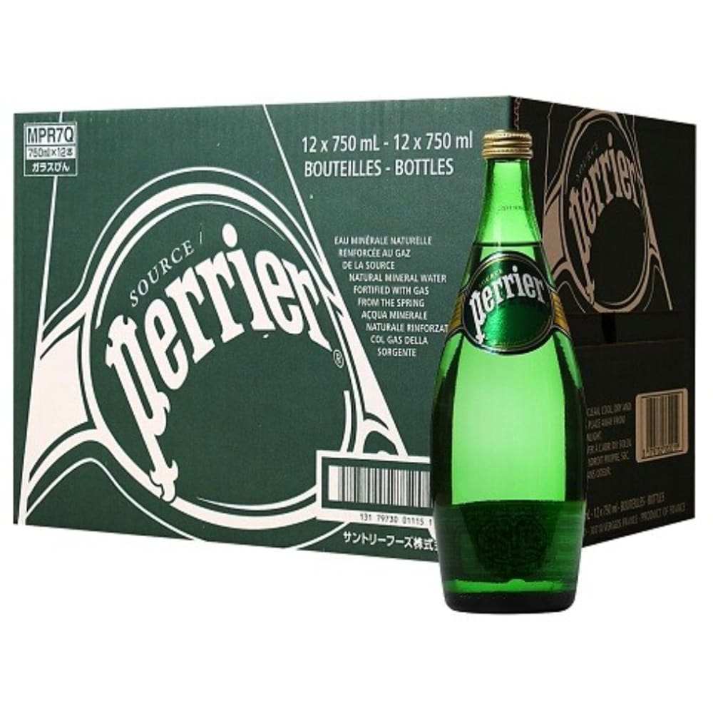 Apa minerala carbogazoasa PERRIER bax 0.75L x 12 sticle