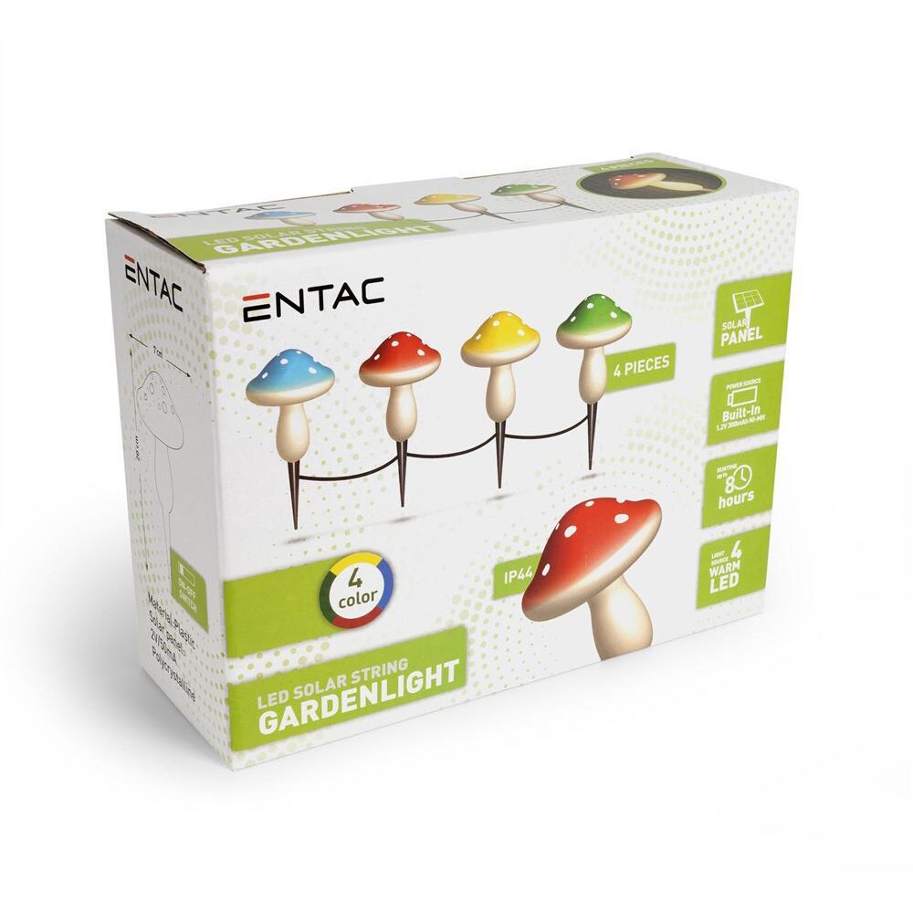 Lampa solara ENTAC EGSS-4MUSH-20, LED, plastic, multicolor