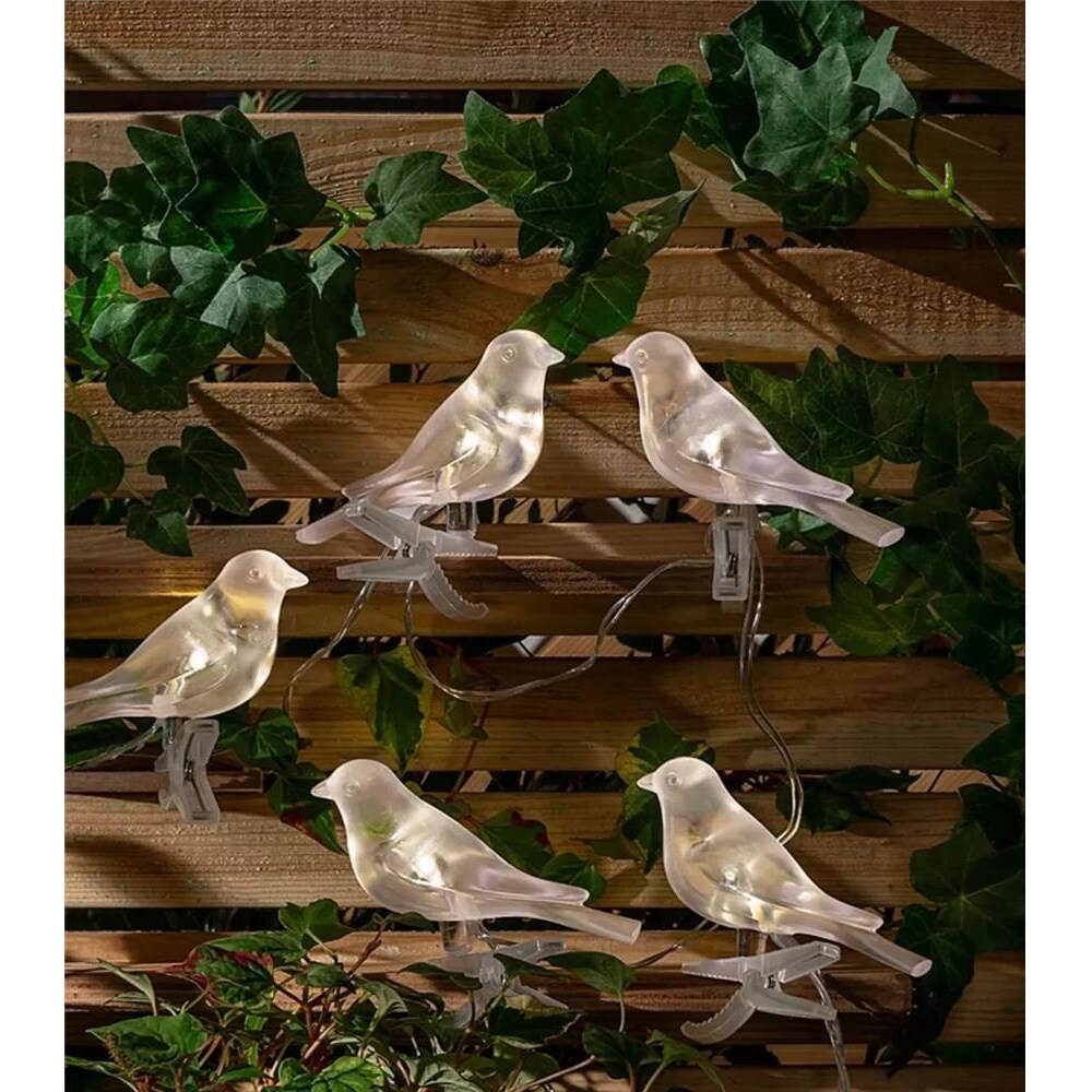 Ghirlanda solara ENTAC EGSS-P5WW-3.5-B, LED, plastic, 1.5m, alb