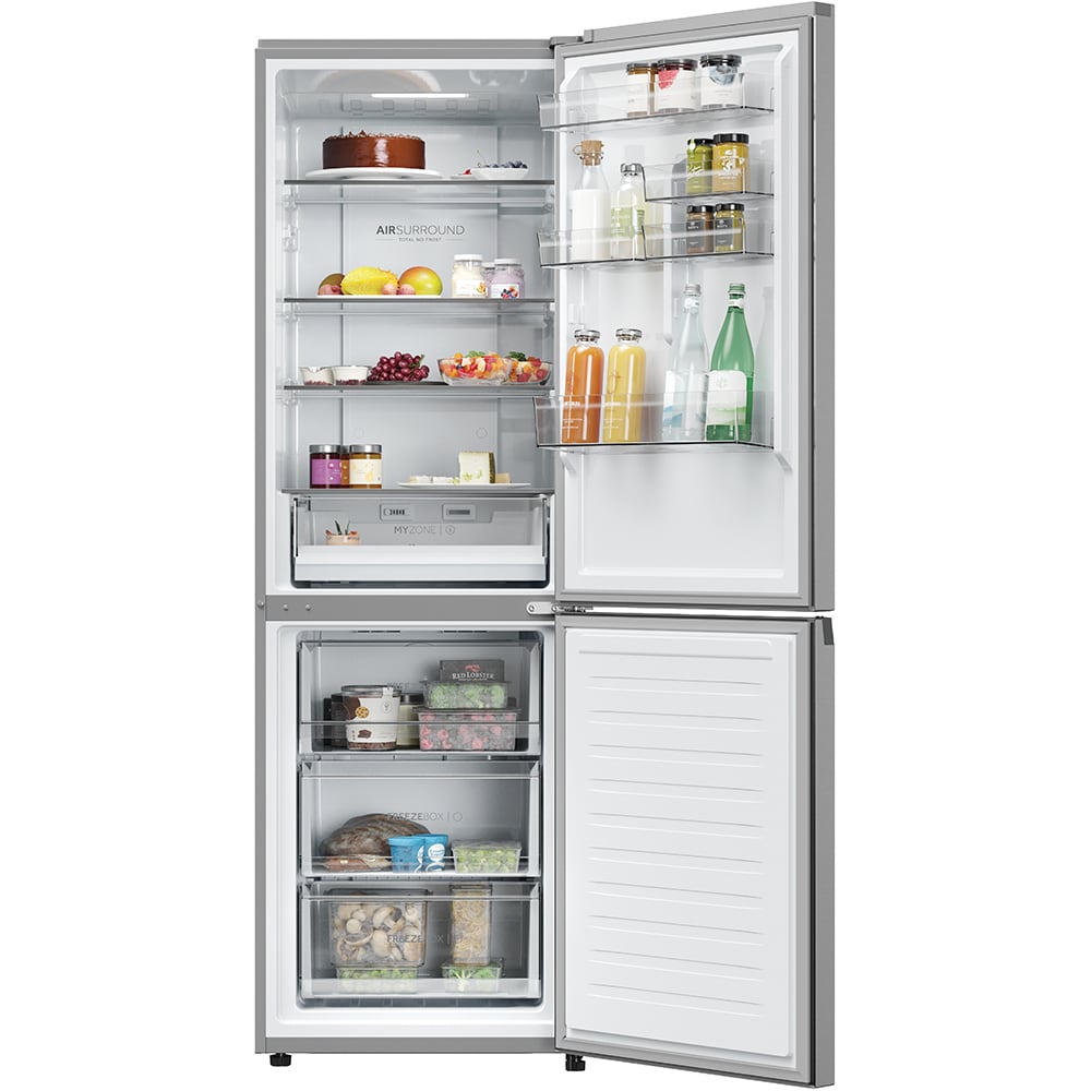Combina frigorifica HAIER EHD3PWDNPK186, No Frost, 352 l, H 185 cm, Clasa D, Wi-Fi, inox