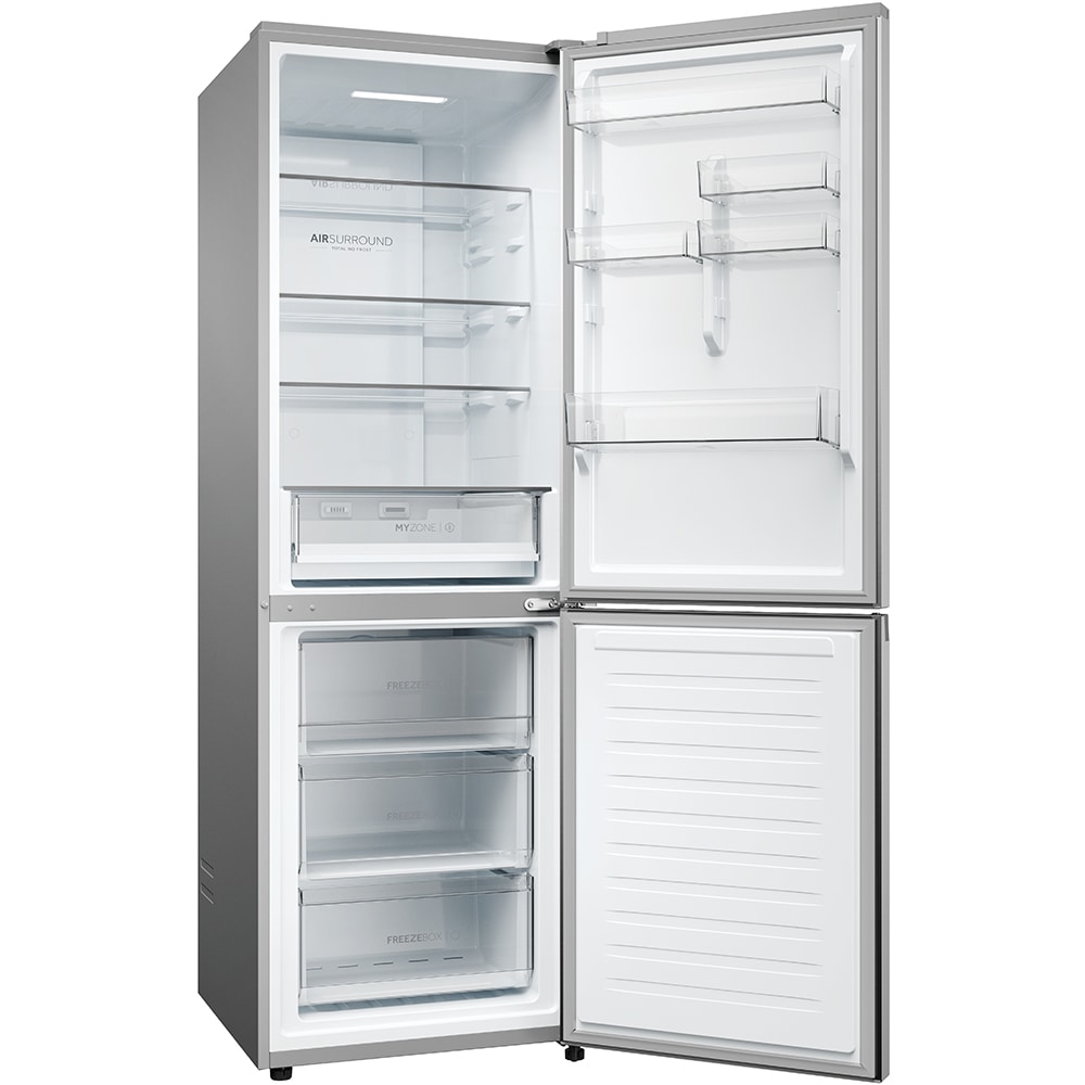 Combina frigorifica HAIER EHD3PWDNPK186, No Frost, 352 l, H 185 cm, Clasa D, Wi-Fi, inox