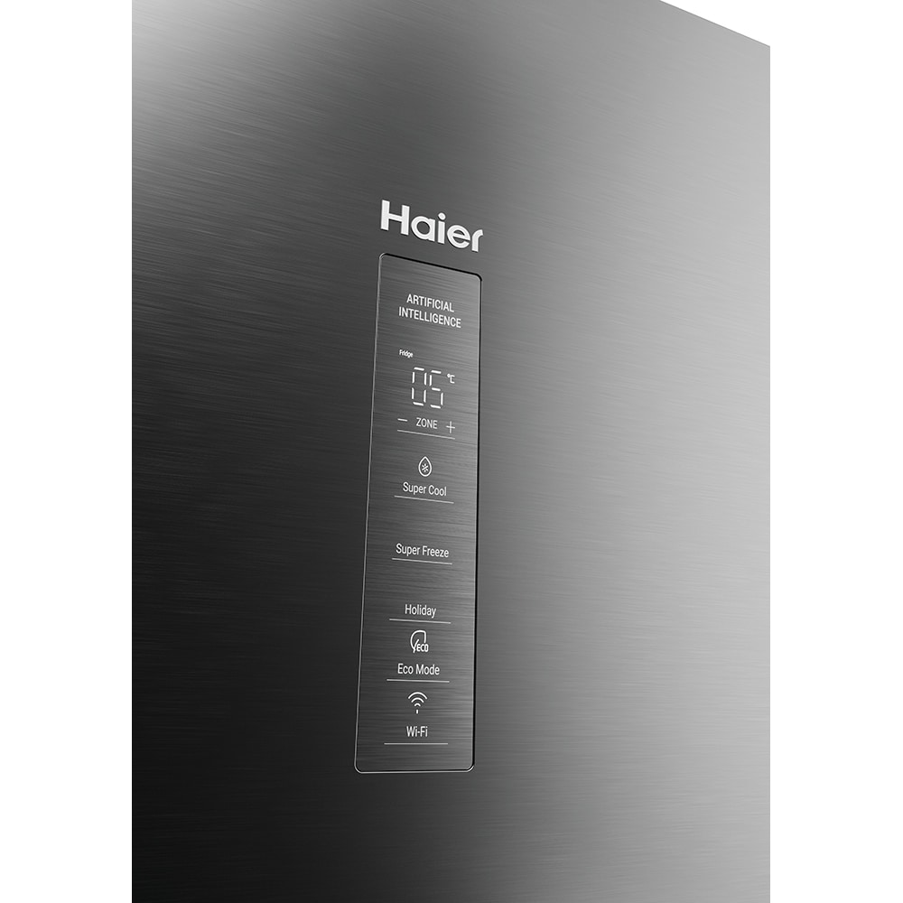 Combina frigorifica HAIER EHD3PWDNPK186, No Frost, 352 l, H 185 cm, Clasa D, Wi-Fi, inox