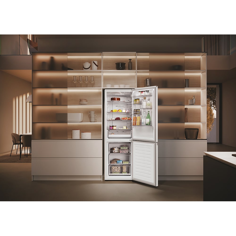 Combina frigorifica HAIER EHD3PWDNPW186, No Frost, 352 l, H 185 cm, Clasa D, Wi-Fi, alb