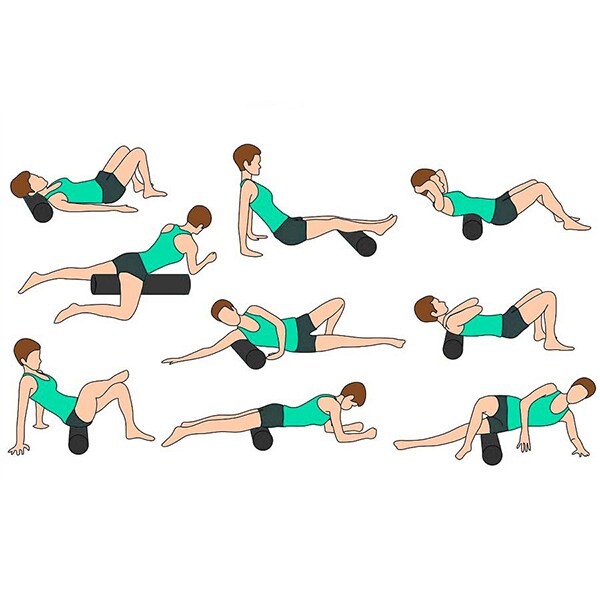 Rola masaj JOCCA 1559, 33cm, negru