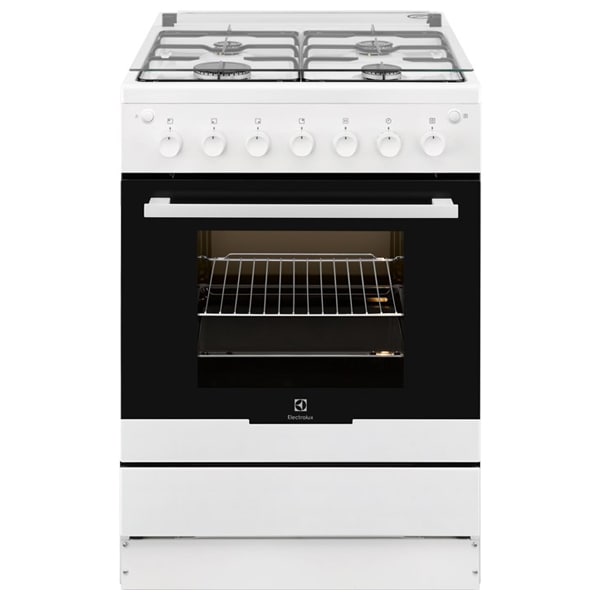 Aragaz ELECTROLUX EKG61182OW, 4 arzatoare, Gaz, L 60 cm, Grill, Rotisor, alb