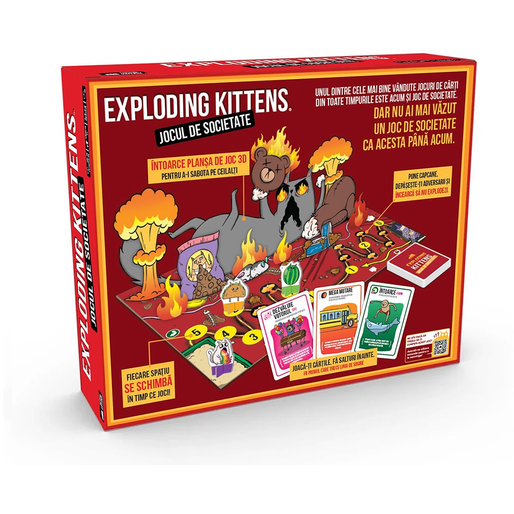 Joc de societate EXPLODING KITTENS EKIBG01RO, 7 ani+, 2-6 jucatori