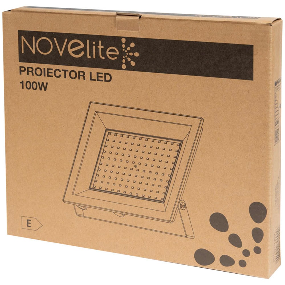 Proiector LED NOVELITE SMD V4, 100W, 6500K, IP65, negru