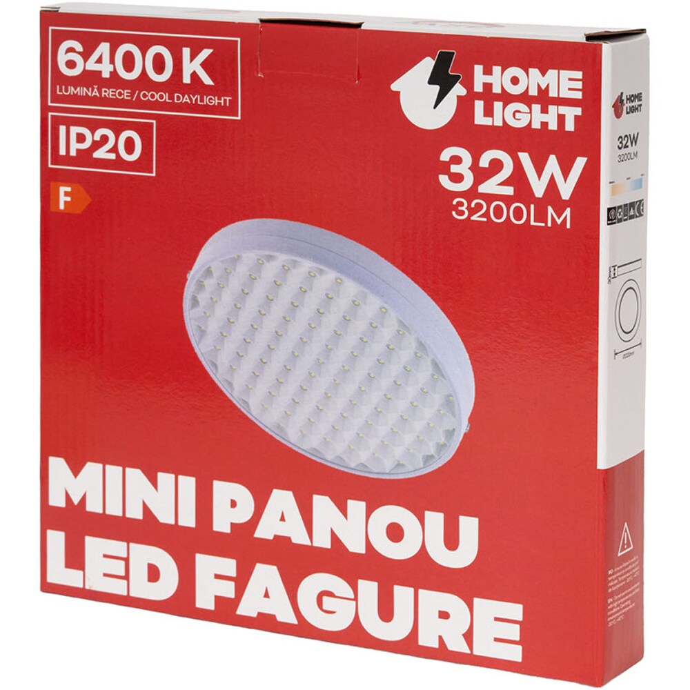 Panou HOMELIGHT, LED, 3200lm, 6400K, 32W, IP20, alb