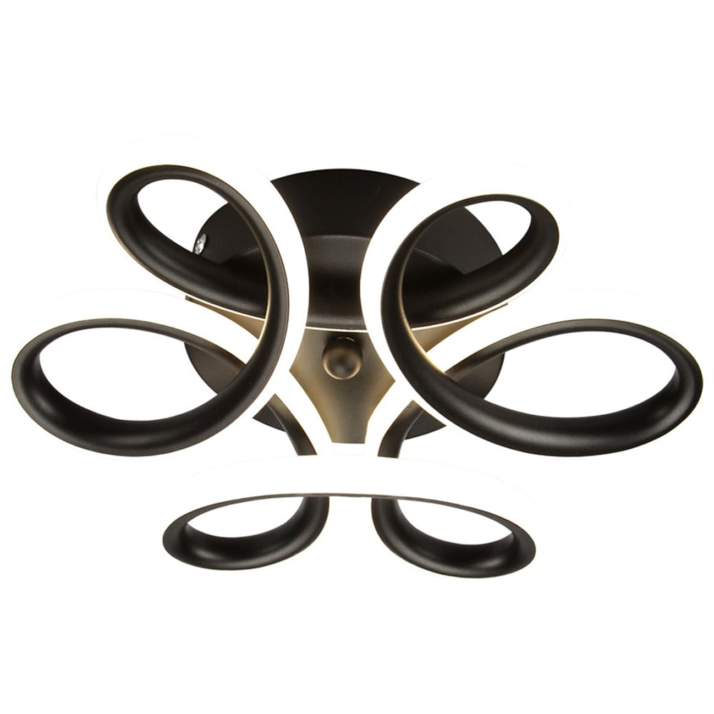 Plafoniera LED ERSTE Lixy, 30W, 1950lm, IP20, negru