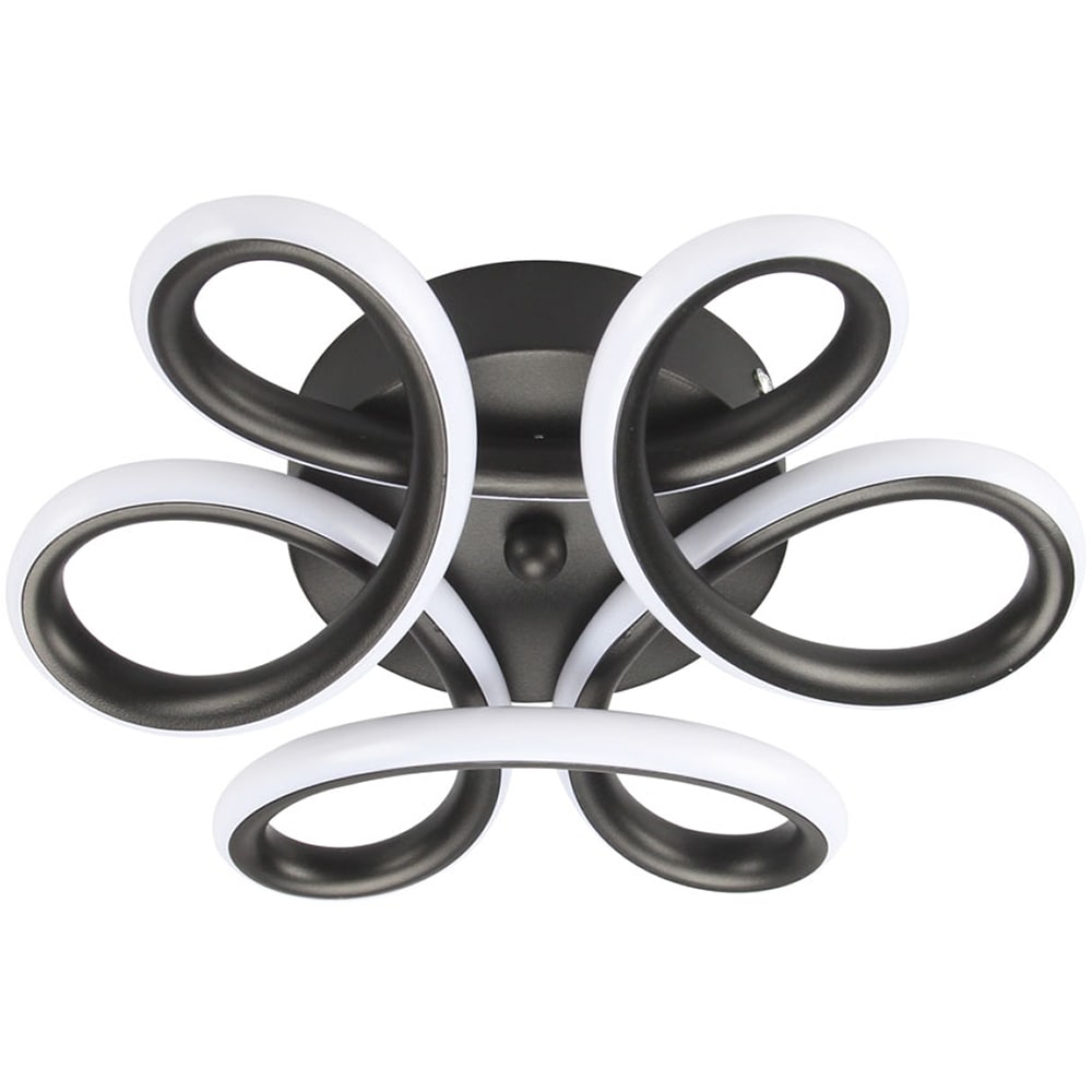 Plafoniera LED ERSTE Lixy, 30W, 1950lm, IP20, negru