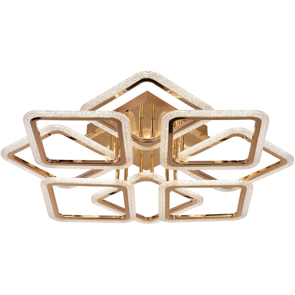 Lustra LED ERSTE Veil, 115W, 10925lm, IP20, auriu