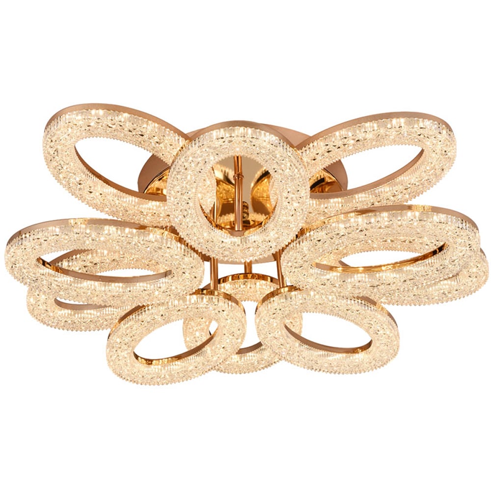 Lustra LED ERSTE Lucce, 120W, 15360lm, IP20, auriu