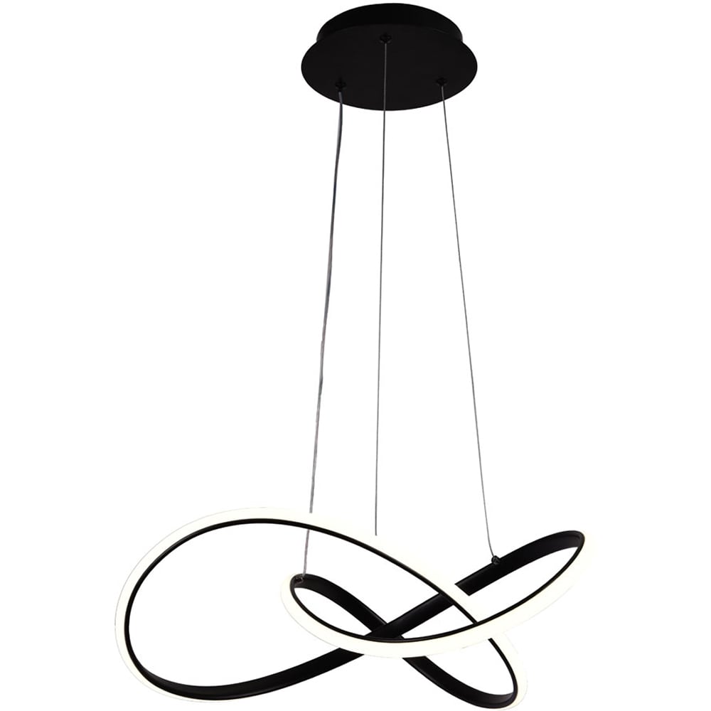 Pendul LED ERSTE Libra, 55W, 3410lm, IP20, negru