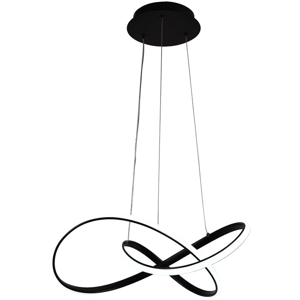 Pendul LED ERSTE Libra, 55W, 3410lm, IP20, negru