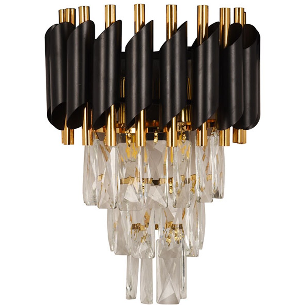 Aplica ERSTE Cristal, E14, 40W, IP20, auriu