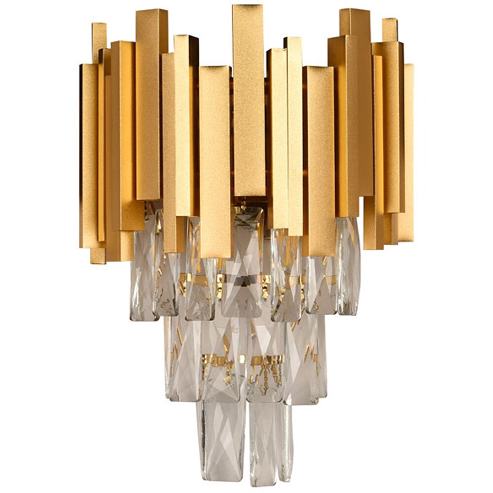 Aplica ERSTE Cristal, E14, 40W, IP20, auriu