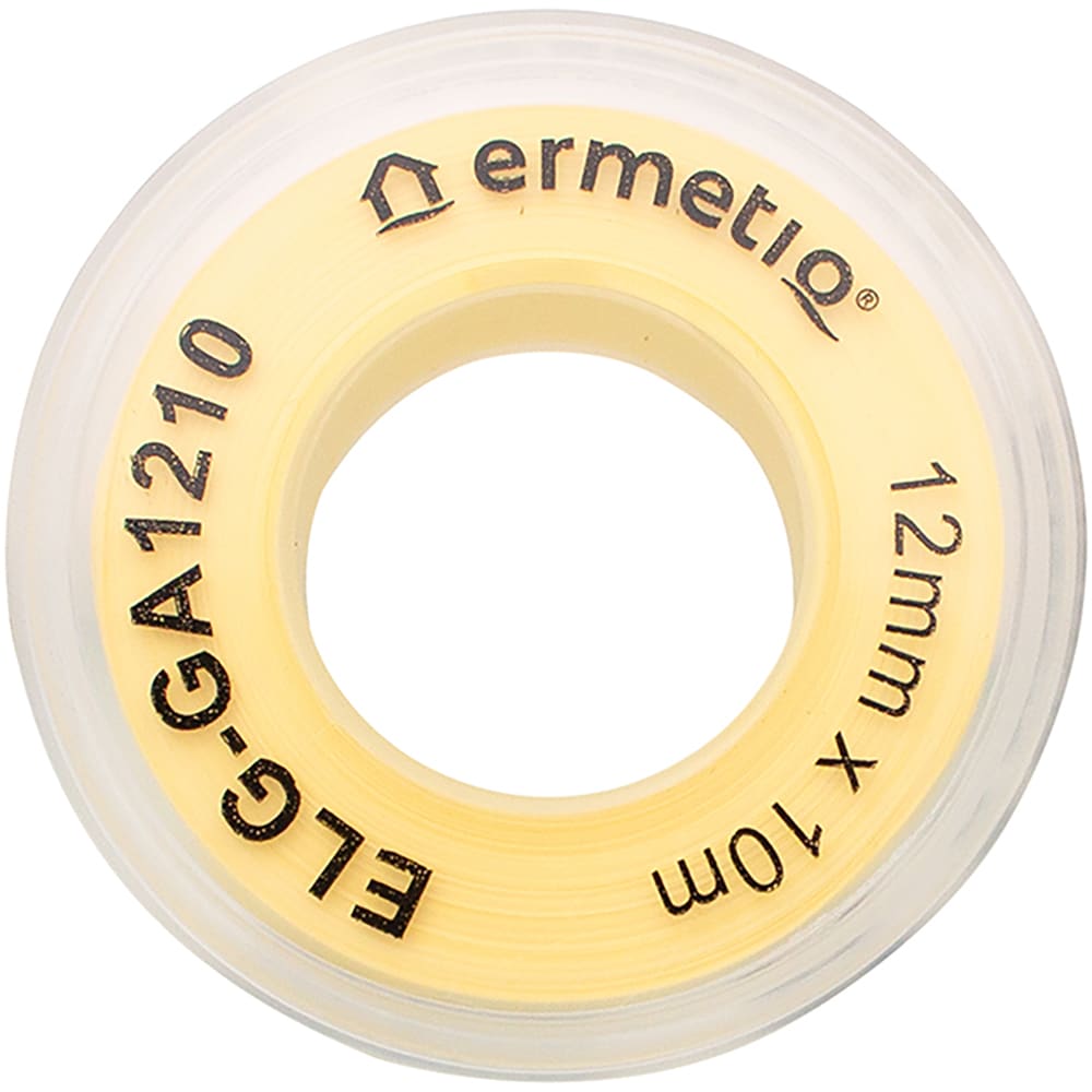 Banda teflon pentru gaz EVERLINE, 12mm x 10m, galben