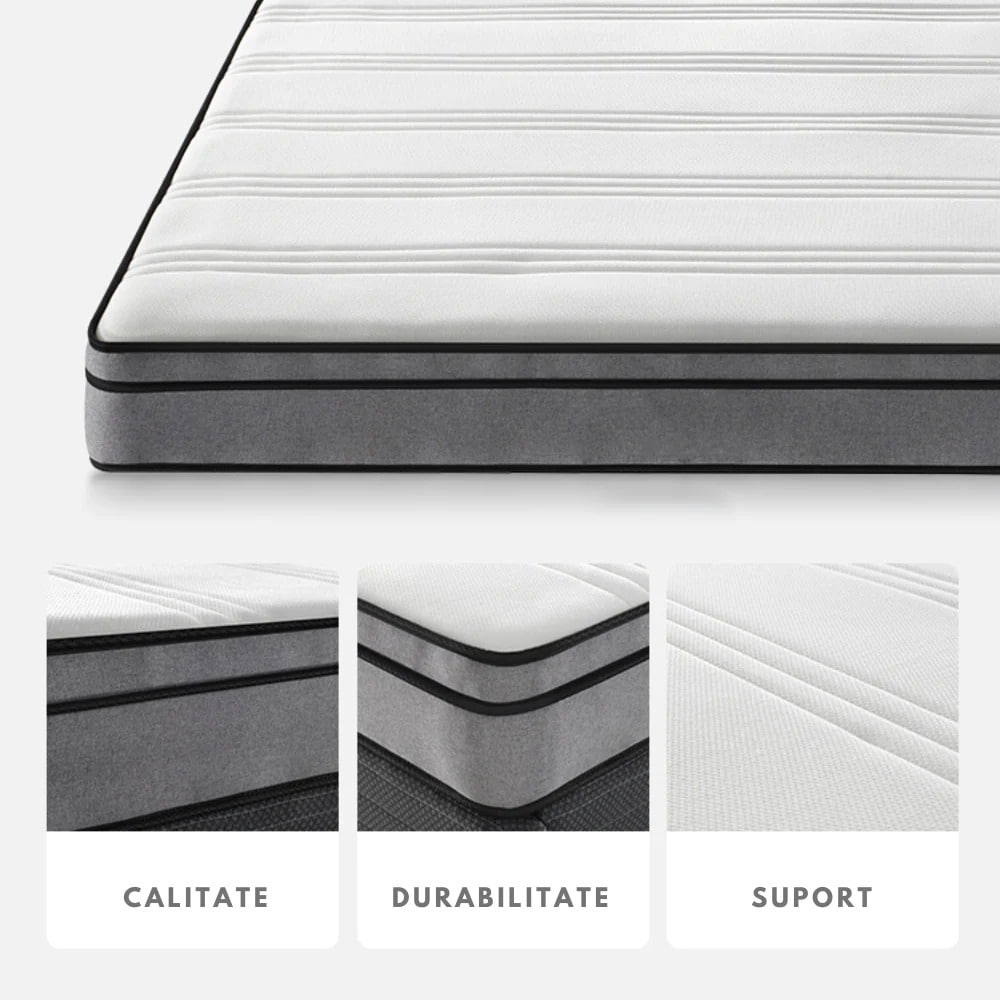 Saltea SuperOrtopedica PRESTIGE Emerald 18+5 cm Memory, 180 x 200 cm, Spuma memorie, Grad ferm