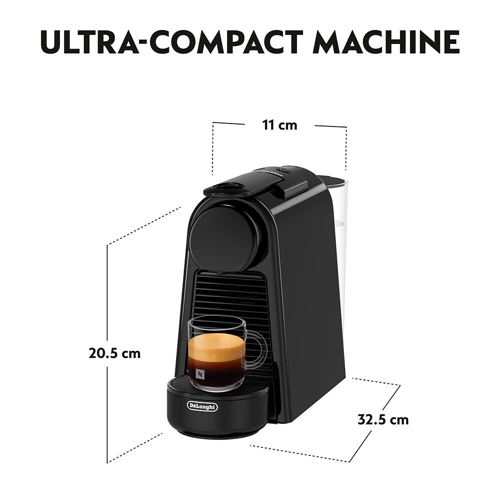 Pachet espressor capsule NESPRESSO Essenza Mini + 50 capsule EN85BBUNDLE, 0.7l, 1260W, 19 bar, negru