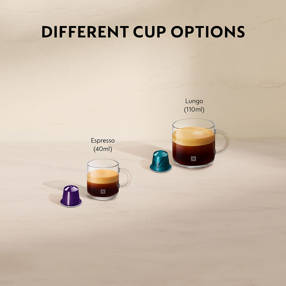 Pachet espressor capsule NESPRESSO Essenza Mini + 50 capsule EN85BBUNDLE, 0.7l, 1260W, 19 bar, negru