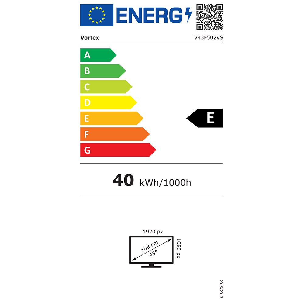 Televizor LED Smart VORTEX V43F502VS, Full HD, 108cm 
