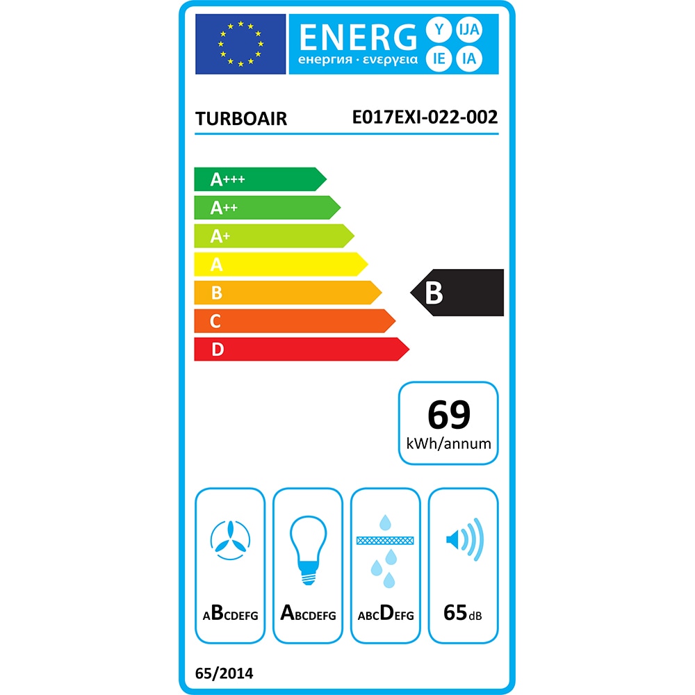 Hota incorporabila ELICA Enter BL MAT/A/52, 1 motor, 550 m3/h, L 52 cm, negru