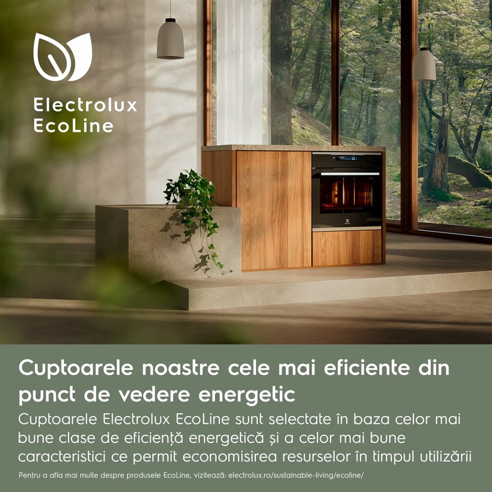 Cuptor incorporabil ELECTROLUX EOA9S3DC, Electric, SteamPro, Autocuratare cu abur, 70 l, Clasa A++, negru