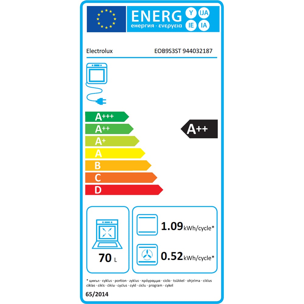 Cuptor incorporabil ELECTROLUX EOB9S3ST, Electric, SteamPro, Autocuratare cu abur, 70 l, Clasa A++, Wi-Fi, negru mat
