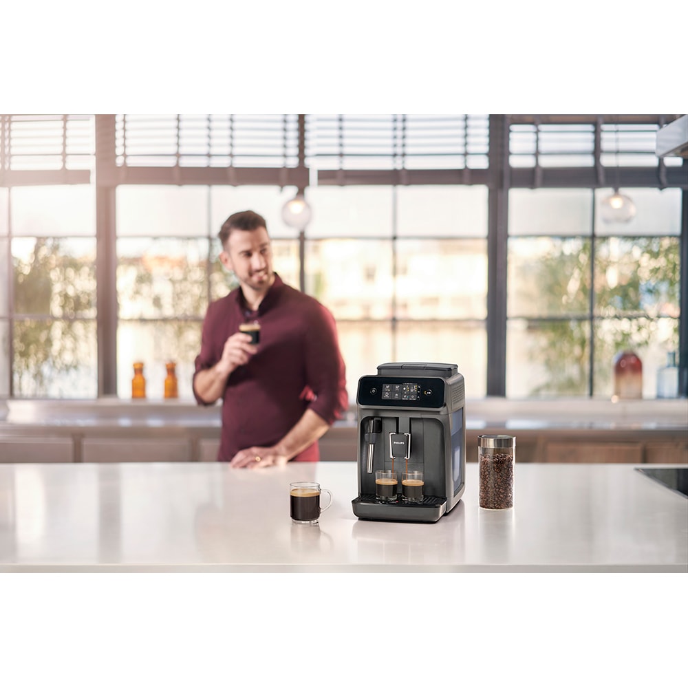 Espressor automat PHILIPS Seria 1200 EP1224/00, 1.8l, 1500W, 15 bar, gri inchis