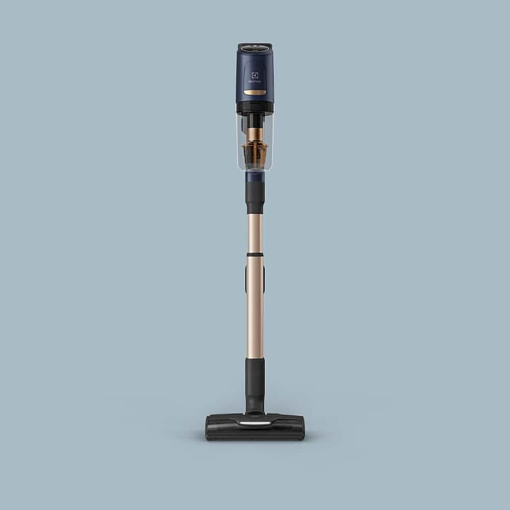 Aspirator vertical ELECTROLUX Seria 800 EP81B25WET, 0.4l, 25.2V, autonomie max 60 min, albastru inchis-auriu
