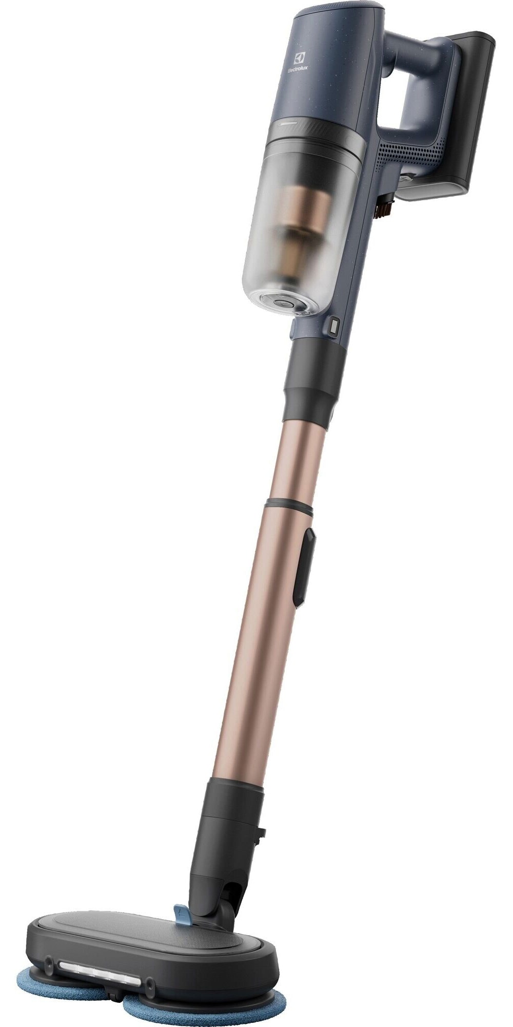 Aspirator vertical ELECTROLUX 800 WET EP82H25WET, 0.4l, 25.2V, autonomie max 90 min, albastru denim-auriu