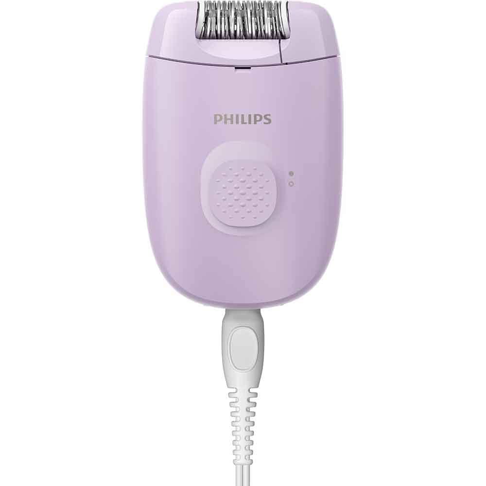 Epilator PHILIPS Seria 2000 BRE237/00, 1 viteza, 2 accesorii, retea, lila
