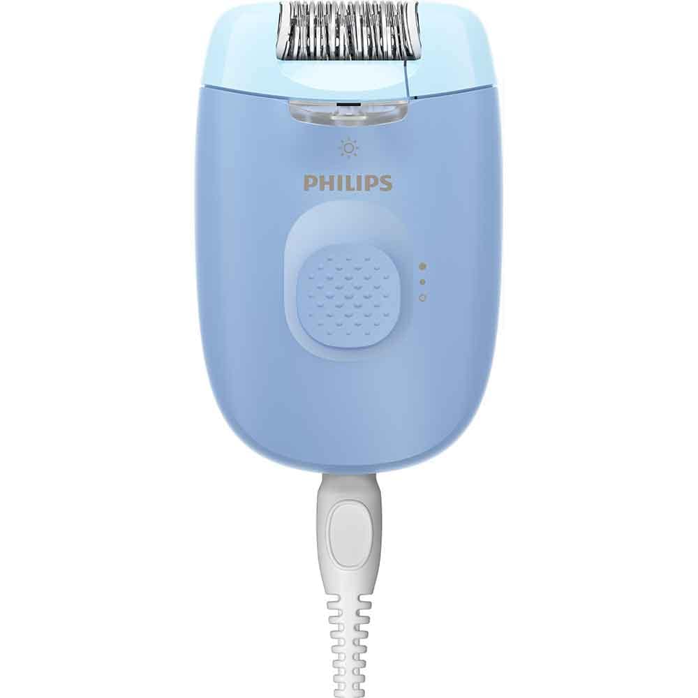 Epilator PHILIPS Seria 4000 BRE247/00, 2 viteze, 4 accesorii, retea, albastru