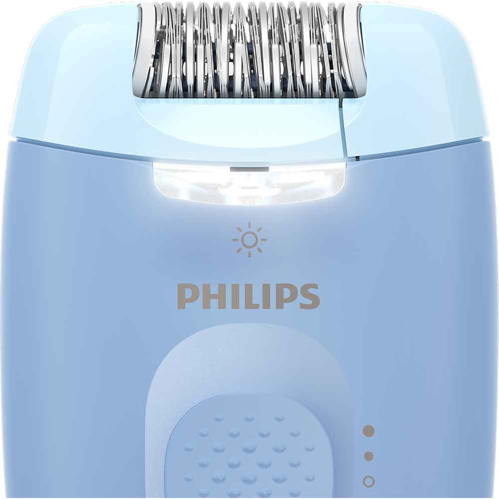 Epilator PHILIPS Seria 4000 BRE247/00, 2 viteze, 4 accesorii, retea, albastru