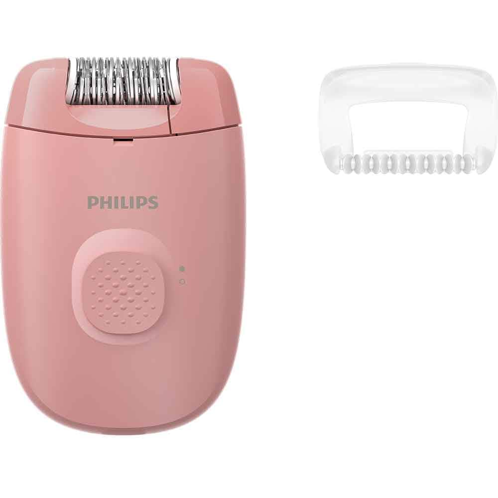 Epilator PHILIPS Seria 2000 BRE227/00, 1 viteza, 2 accesorii, retea, corai
