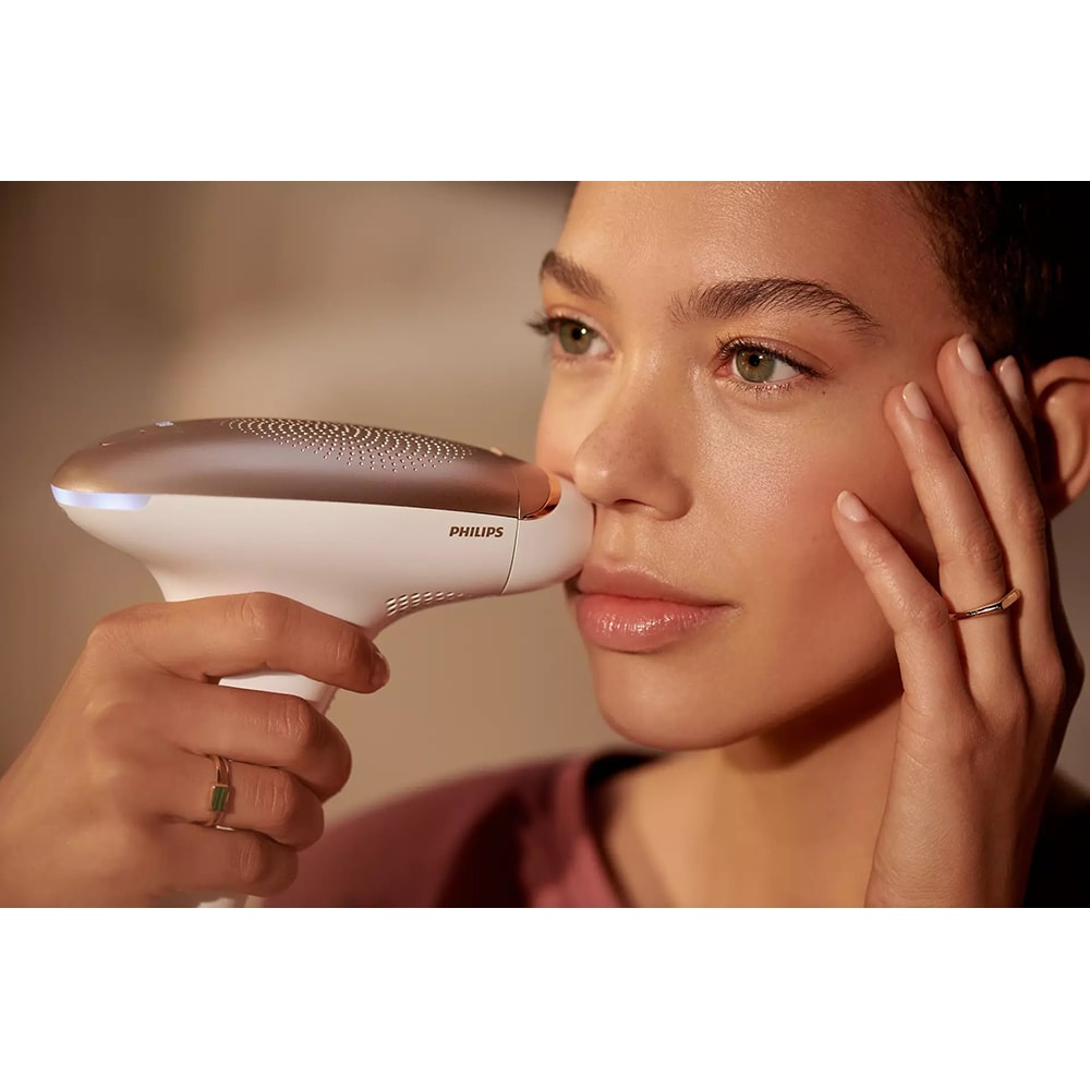 Epilator IPL PHILIPS Lumea BRI921/00, 250.000 impulsuri, 1 accesoriu, retea, alb-roz + Trimmer